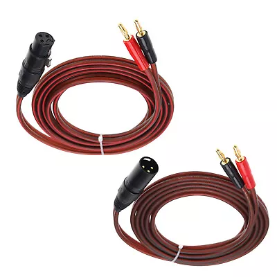 XLR To Banana Speaker Cable Dual Banana To XLR Cable Electrical Fitting • £15.25