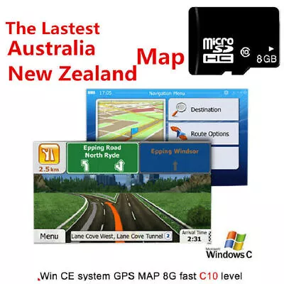 Australia New Zealand 8G Map Micro SD Card For Car WIN CE System GPS Navigation • $37.61