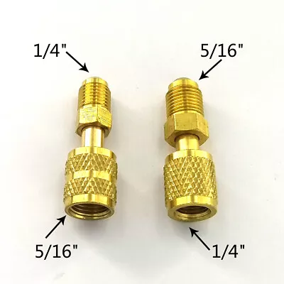 To 1/4 SAE Male R410a Adapter 5/16 SAE Male To 1/4 SAE Adapter Quick Couplers • $7.79