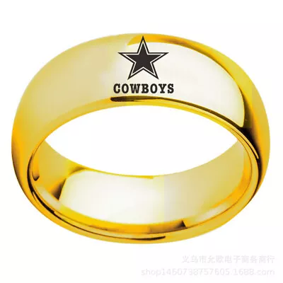 Men's Stainless Steel Rings Dallas Cowboys Football Team Band Collection Jewelry • $4.99