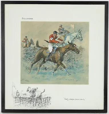 Snaffles Charles Johnson Payne 'soldier' Steeple Chasin Devils Print Signed • $498.04