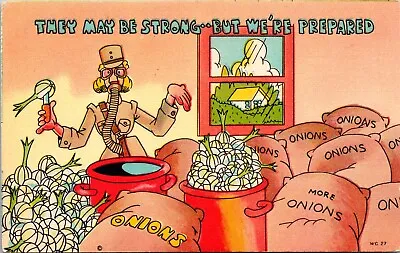 WWII WAC Onions They May Be Strong But Were Prepared Comic Humor Postcard • $9.99