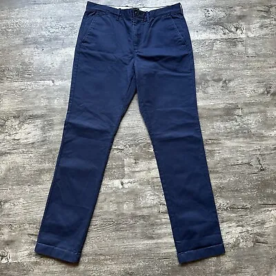 J Crew Chino Pants Mens 32x34 Navy 770 Straight Fit Broken In Cotton New • $45.74