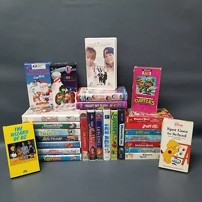 Vintage VHS Tapes Movies Kids Family Bulk Media Resellers Lot Classic Disney! • $20