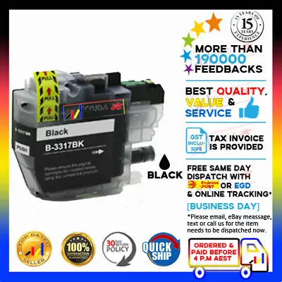 1x NoN-OEM LC3317 Black Ink Cartridge For Brother MFC J6930dw J6730dw J6530dw • $11