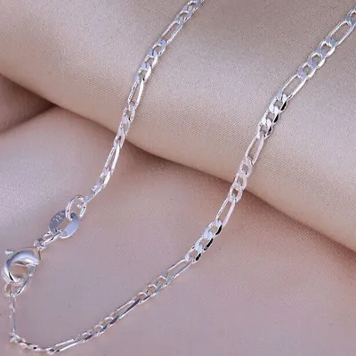 1PCS 16-30inch 925 Silver 2.5MM Width Figaro Necklace Fashion Jewelry Necklace • $0.99