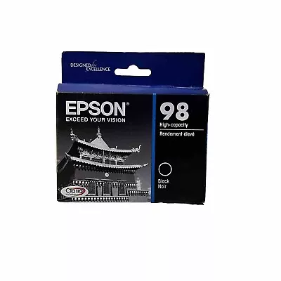 Genuine Epson 98 Black High Yield Ink Cartridges Sealed Exp 11/2025 • $13.65