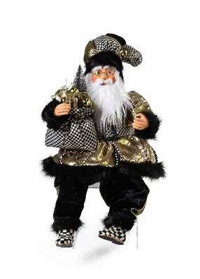 Mackenzie Childs Courtly Check 35  Glam Up Santa New In Box • $225