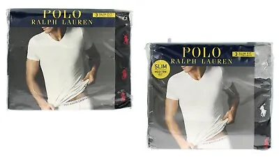 Polo Ralph Lauren Men's T-Shirt 3-Pack Slim Fit Ringspun Cotton V-Neck Tee LSVN • $32.99