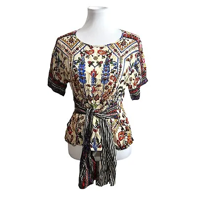 Vineet Bahl Meknes Embroidered Floral Top SP For Anthropologie EUC • $35.99