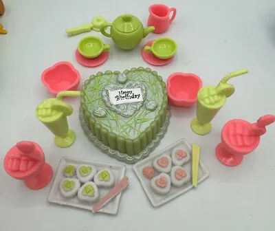 Barbie Doll 1:6 Kitchen DREAMHOUSE TROPICAL COLORFUL BIRTHDAY CAKE HEART SUSHI • $20