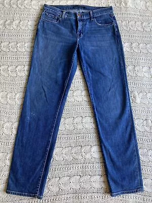 J Brand Size 26 Johnny Mid Rise Heartbroken Slim Leg Blue Denim Jeans Classic • $22.83