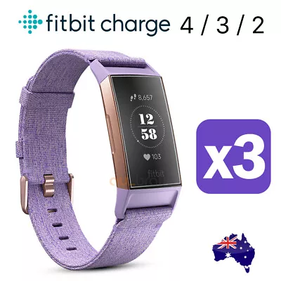 $5.75 • Buy 3x Fitbit Charge 4/ 3 / 2 Compact TPU Hardness Anti-Fingerprint Screen Protector