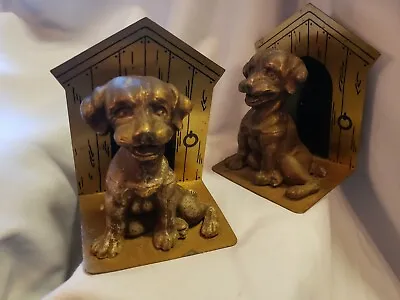 Pair Of Old Comic Type Dog Bookends Great For Christmas Gift For Dog Lover • $25