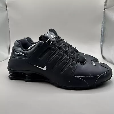 Nike Shox NZ Triple Black Mens Running Shoes Leather 501524-091 Size 12 RARE • $114.99