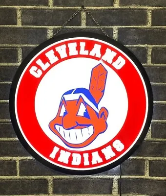 $116.99 • Buy New Cleveland Indians Chief Wahoo LED 3D Neon Sign 16 X16  Light Lamp Beer Bar
