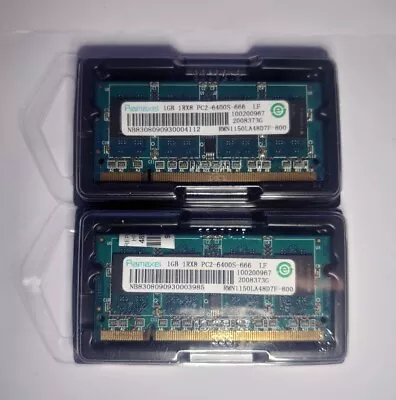 2x1GB (2GB) Ramaxel 800 Mhz DDR2 PC2-6400S SO-DIMM Memory Modules • £1.99