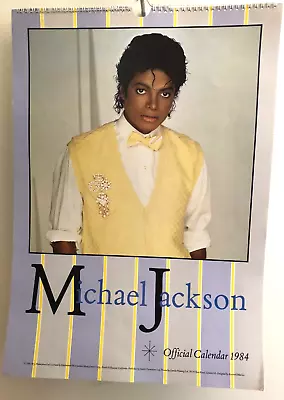 Official MICHAEL JACKSON 1984 POSTER CALENDAR - M J Productions - C&M • $30.53