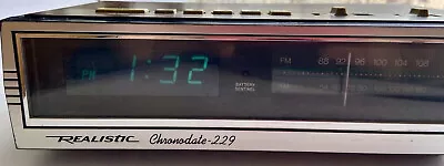 Chronodate 229 FM/AM Electronic Digital Alarm Clock Radio Vintage TESTED • $19.99