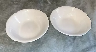 2 Kaiser White Dessert Bowls 6”Raised Flower Trellis Germany Sm Defect Read • $19.04