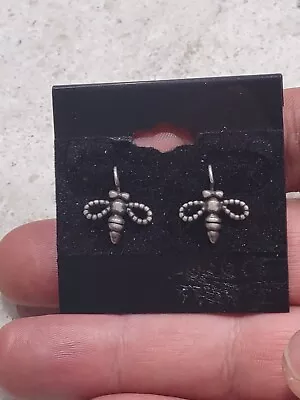 Vintage Sterling Silver Bee Bumblebee Earrings • $29.99