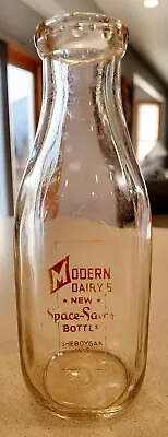 Vintage Quart Milk Bottle Modern Dairy Sheboygan Wisconsin • $12.95