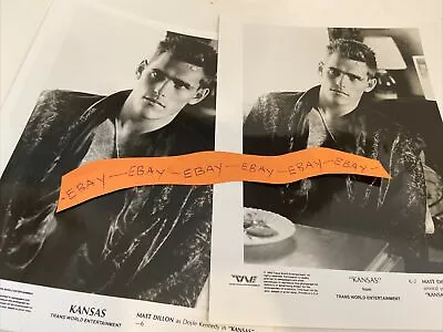 Young MATT DILLON Kansas Original Promo Photos 8x10. Set Of 2. • $12