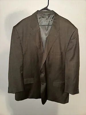 Henry Grethel The Perfect Fit Men's Brown 2 Button Suit Size 56R Polyester/Wool • $50