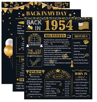 70Th Birthday Decorations For Men 3 Pieces 70Th Birthday Anniversary Posters B • $15.99