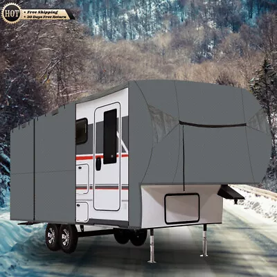 4-Ply Waterproof 5TH Wheel RV Motorhome Camper Storage Cover 26'-29' FT • $160.25