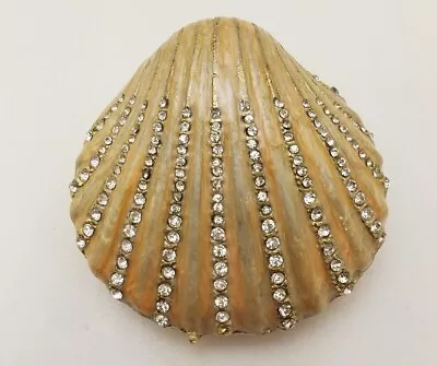 Bejeweled Clamshell Trinket Jewelry Box • $7