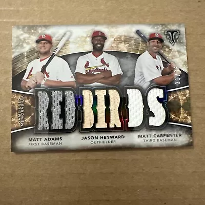 Matt Carpenter J Heyward Adams 2015 Topps Triple Threads /36 Jersey Bat Relics • $25