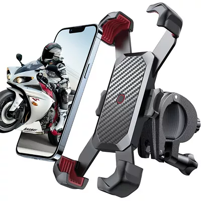 Motorcycle Phone Mount Auto Lock 100mph Military Anti-Shake Bike Phone Holder US • $15.61