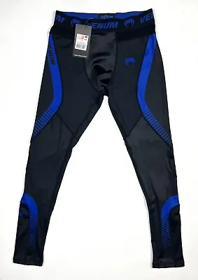 Venum NoGi 3.0 Spat Pants Medium New W/ Tags Black & Blue Compression MMA • $46