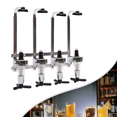 Wine Liquor Dispenser Wall Mount Stand Rack Beer Alcohol Holder Bar 4 Bottle • $27