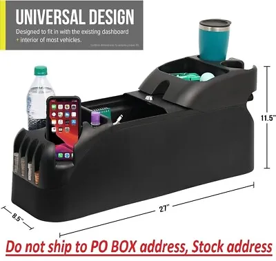 Universal Car Center Console Storage Organizer With Cup Holder For CarsVansSUV • $69.99