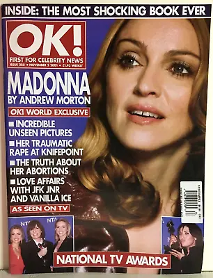 MADONNA - OK! Magazine #288 (Tabloid) (UK) - Nov 2 2001 - BRAND NEW - No Label • £20.08