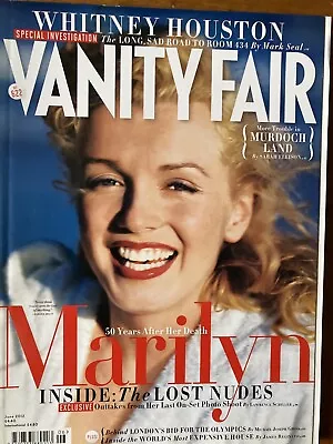 Vanity Fair Magazine: June 2012- Iconic Marilyn Monroe Cover Issue! • £7.50