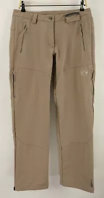 MAMMUT Womens Size 10 Light Brown Softshell SOFtech Nylon Zip Cargo Hiking Pants • $59.95