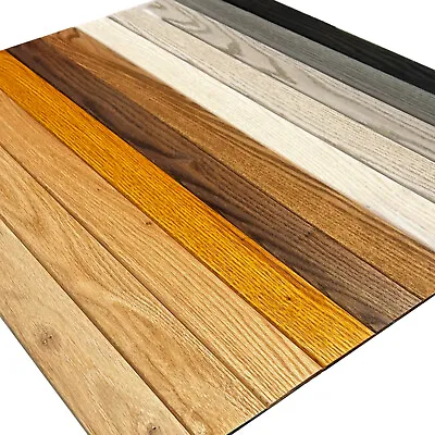 Solid Oak Flat Cover Strip Flooring Threshold Door Bar Beading Strips Patio • £21.99