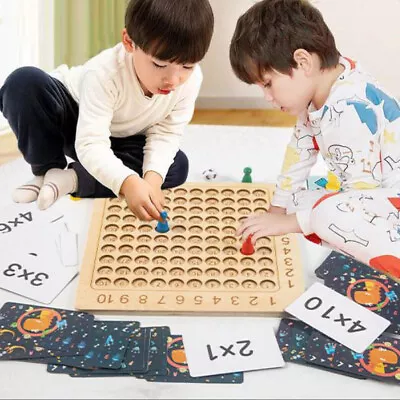 Multiplication Board Games Wooden Table Board Educational Toys Gift Maths Study • $21.99