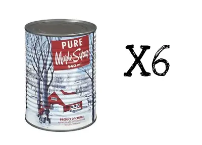 Decacer Pure Maple Syrup Canada Grade A 540ml X6 Cans Canada • $79.99