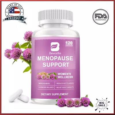 120Caps Menopause Support Capsule | Carefully Crafted Support Full Body Benefits • $14.52