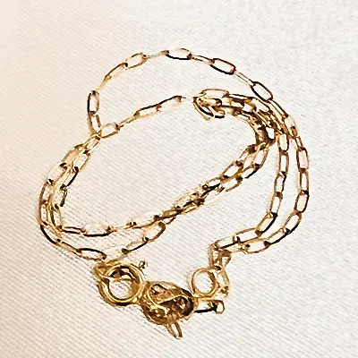 14k Gold Bracelet - Anklet Chain - Vintage Italian  - 9.25  Delicate! #1060 • $122