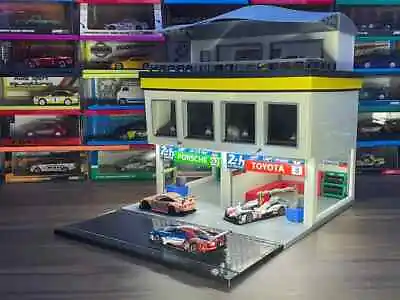 DIY Racing Pit Garage Diorama 1 64 Scale Compatible With Hot Wheels And Matchbox • $65