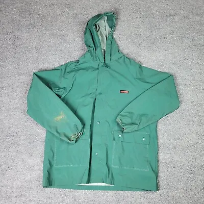 Stearns Dry Wear Jacket Mens Medium Green Windbreaker Waterproof Rain • $18.99