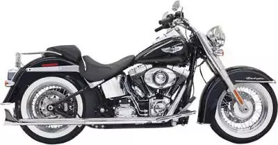 Bassani 30  Fishtail True Duals Exhaust W/o Baffles Chrome Harley Softail 07-17 • $1374.95