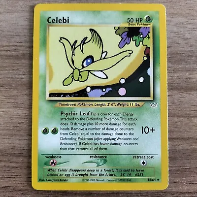 Celebi - 16/64 Neo Revelation - Pokemon Card  • $24.99