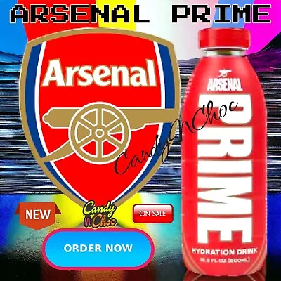 Arsenal Prime Hydration Limited Edition Bottle By Logan Paul & Ksi In Hand RARE • £7.89