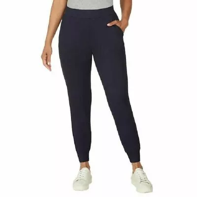 Matty M Essential Women Jogger Elastic Waist Cuffed 2 Pocket Stretch • $17.99